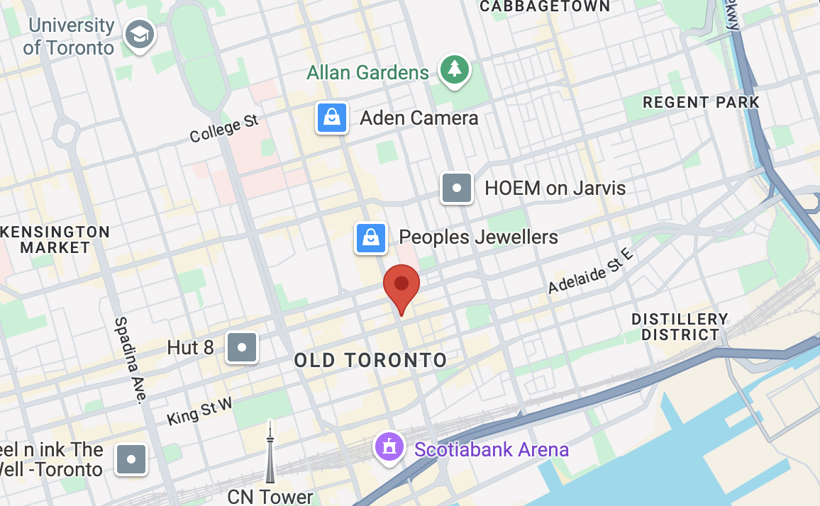 Map of Toronto location